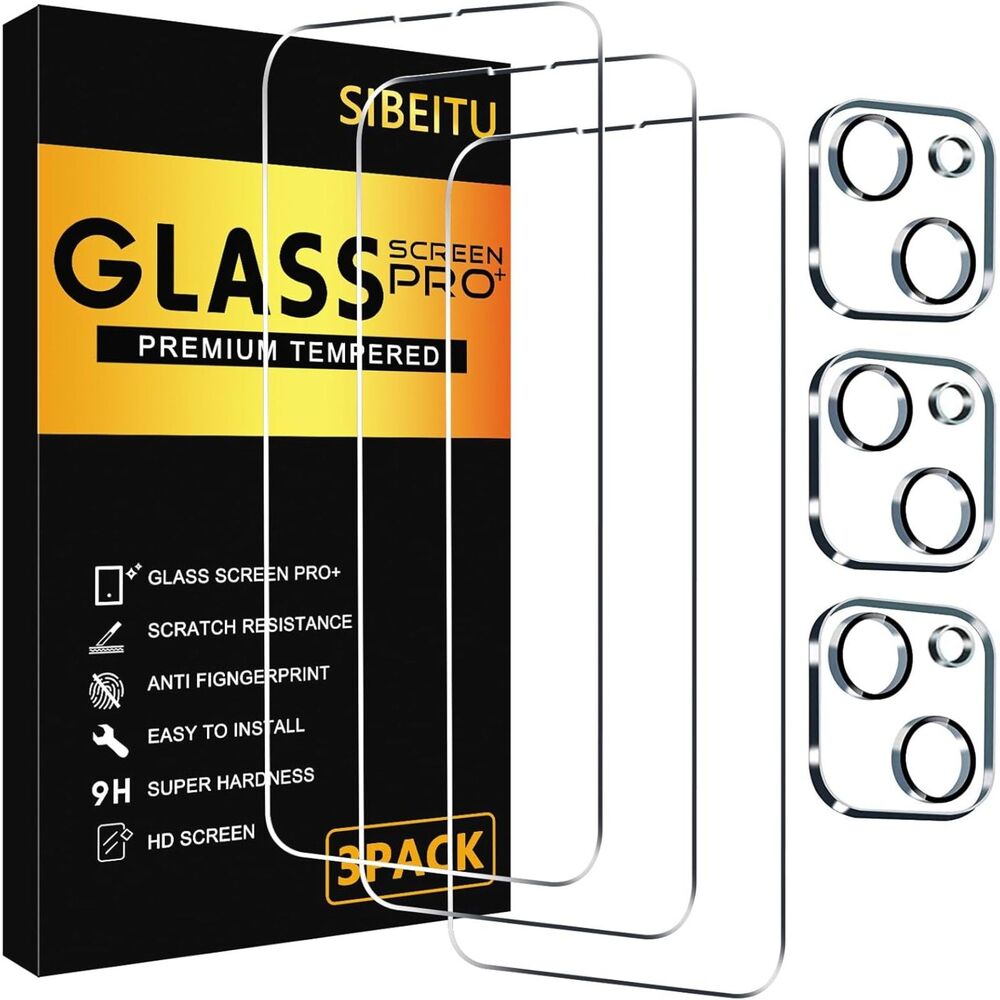 3 Pack Screen Protector for iPhone 14, Camera Lens Protector,  20H-164PH003